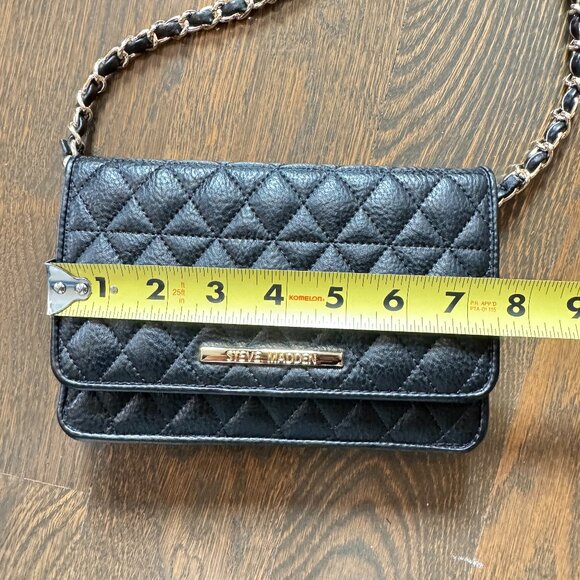 Steve Madden Black Quilted Crossbody Bag - Picture 11 of 12